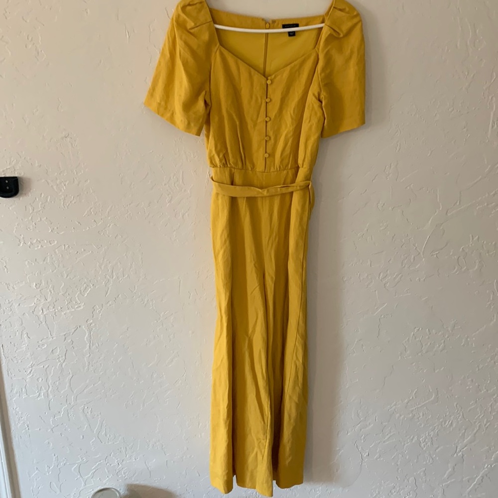 Yellow jumpsuit w/pockets!!